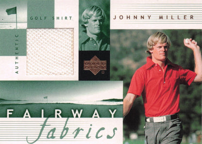 Johnny Miller Fairway Fabrics 2002 Golf Upper Deck Real Worn Shirt Relic Card