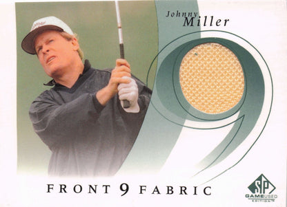 Johnny Miller Front 9 Fabric 2002 Upper Deck Authentic Shirt Card