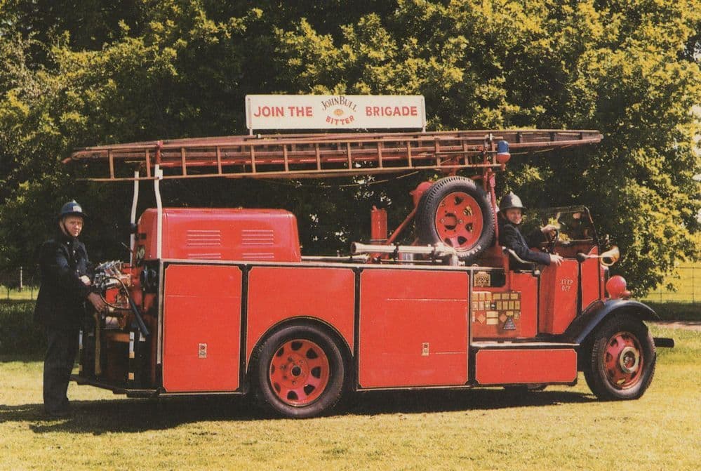 Join The Fire Brigade Fireman Recruitment Advertising Engine Postcard