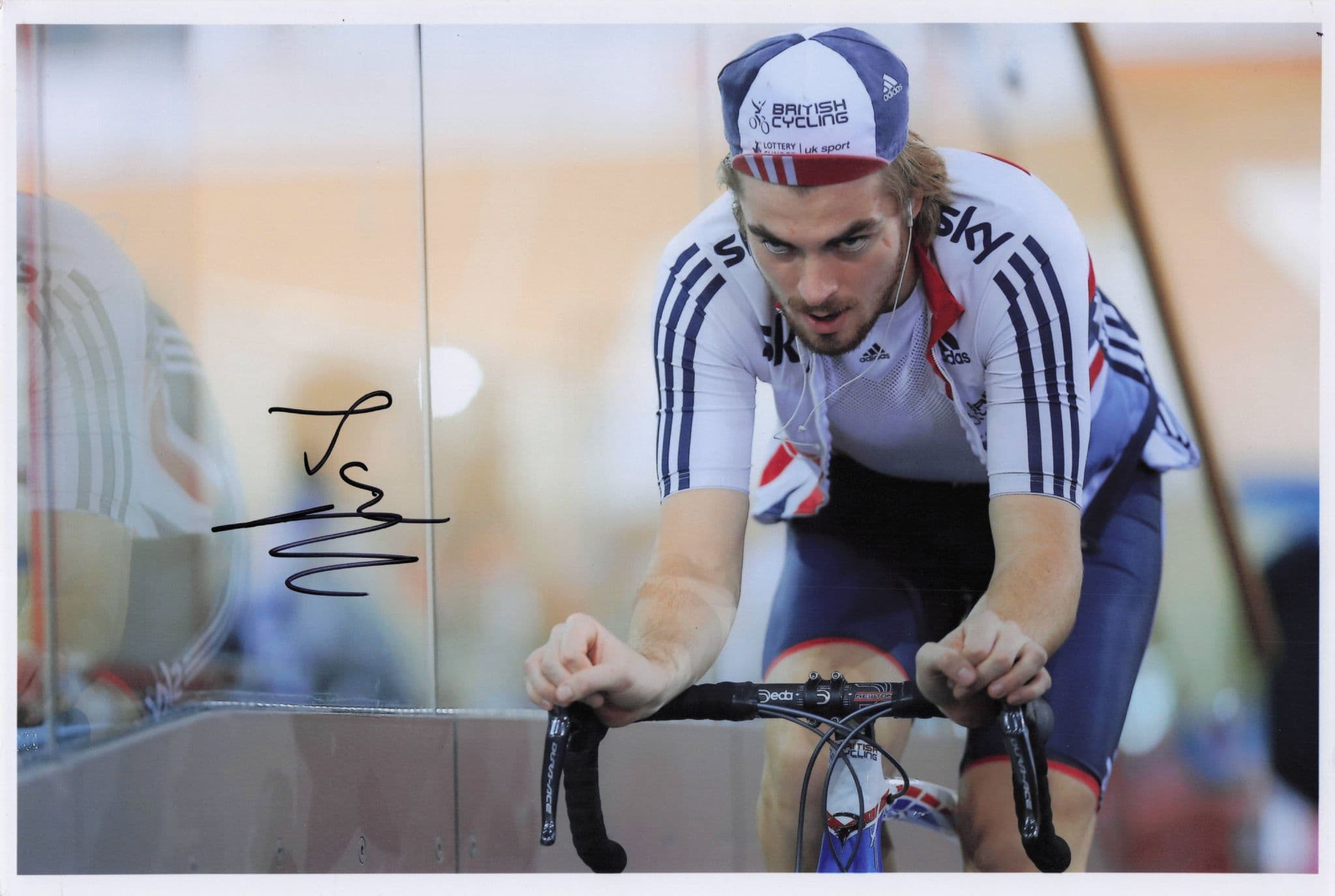 Jonathan Dibben British Cyclist 2014 World Cup 12x8 Hand Signed Photo