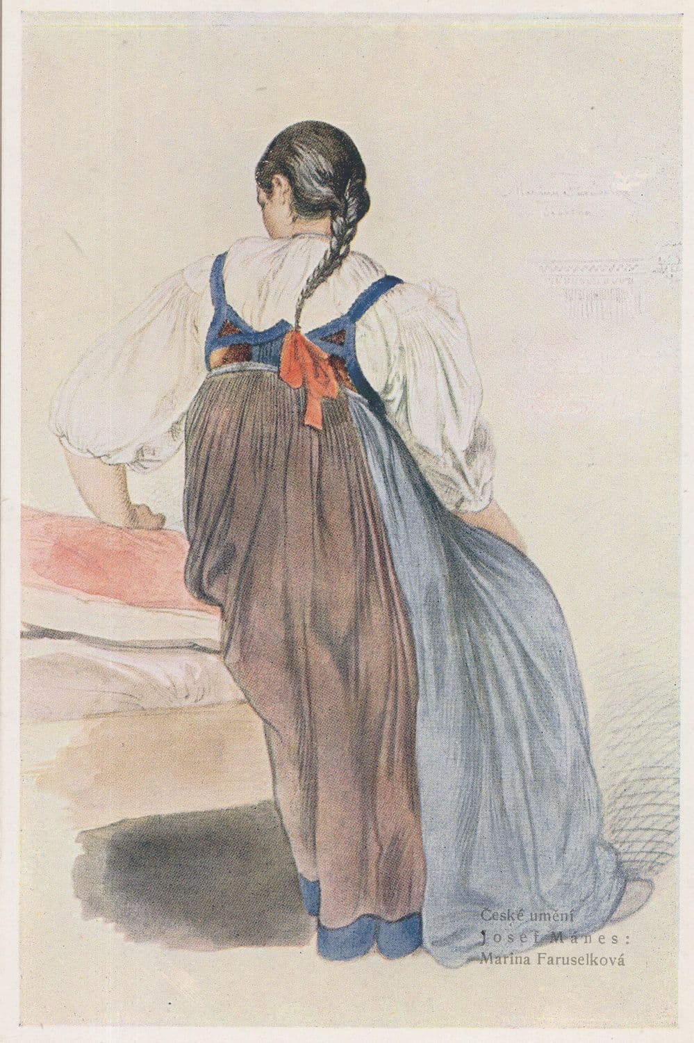 Josef Manes Marina Faruselkova Czech Ceske Ument Painting Postcard
