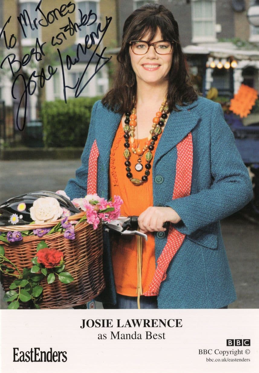 Josie Lawrence as Manda Best BBC Eastenders Hand Signed Cast Card