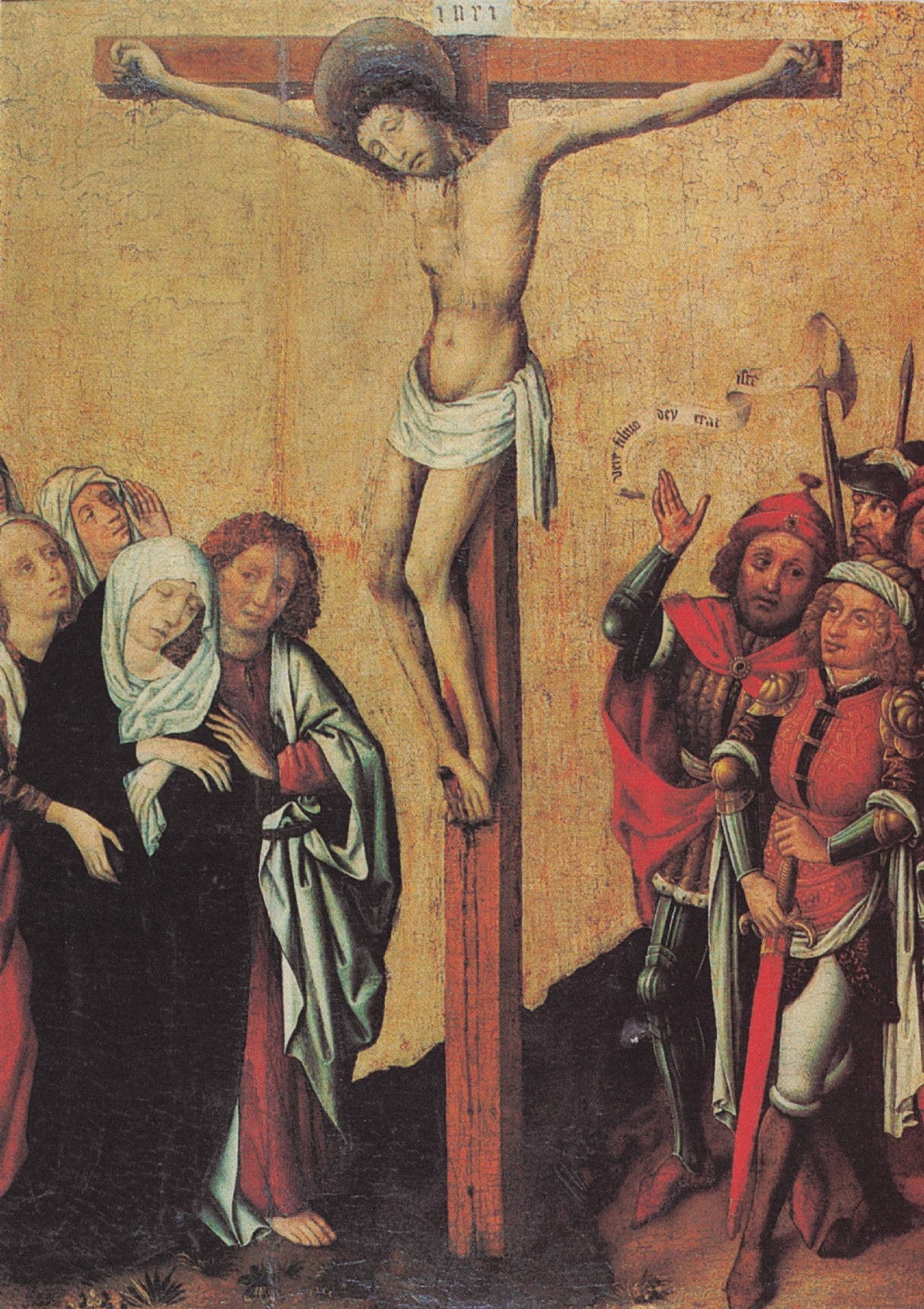 Jost Haller Crucifixion Strasbourg 1400s Painting Postcard