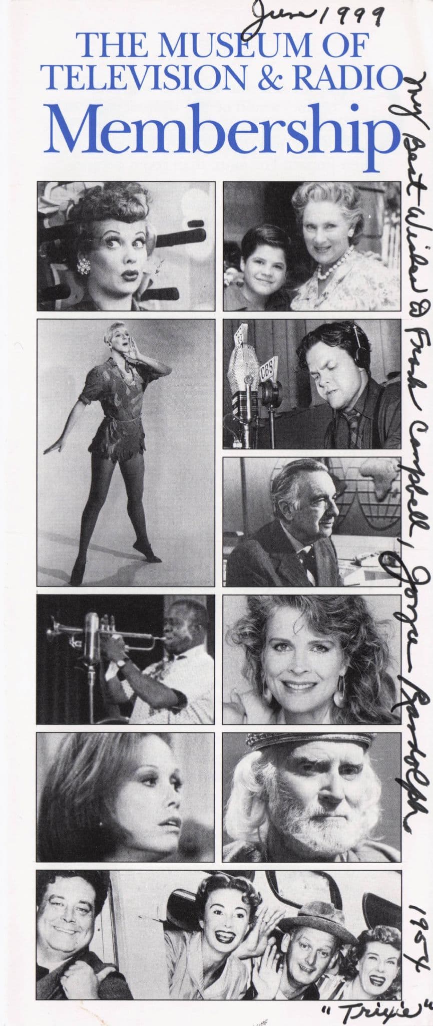 Joyce Randolph USA Television Museum Hand Signed Theatre Flyer