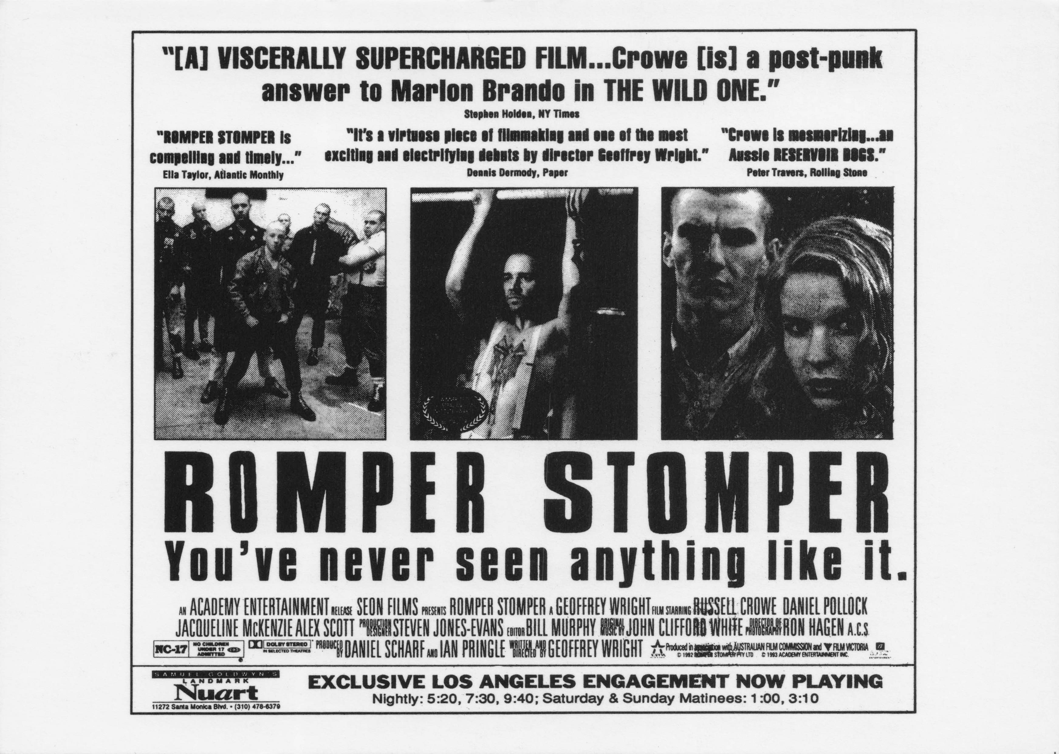 Romper Stomper Skinhead Punk Movie Film Dutch Advertising Postcard