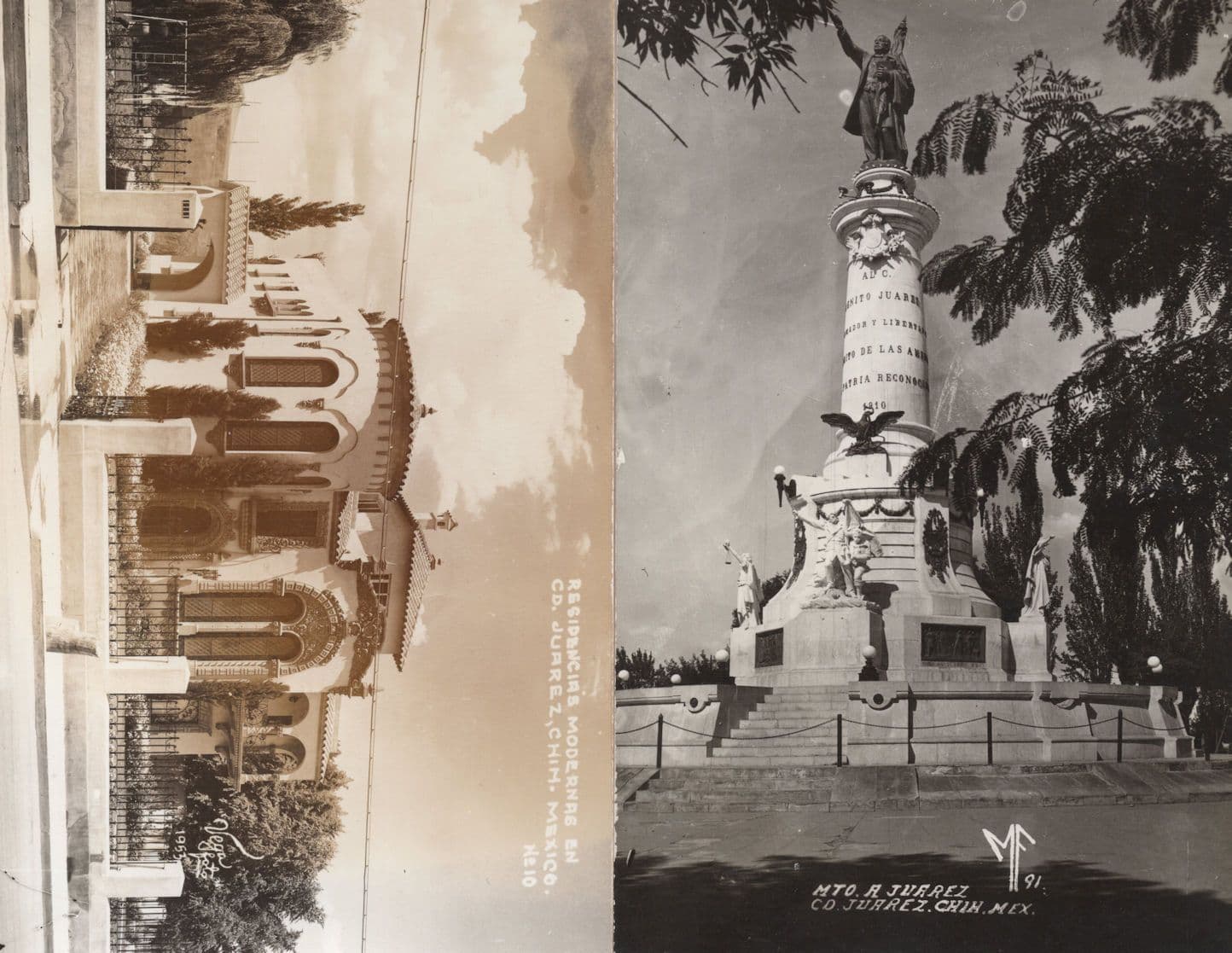 Juarez Mexico 2x Old Real Photo Postcard s