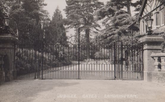 Jubilee Gates Sandringham Norfolk Vintage Real Photo Postcard