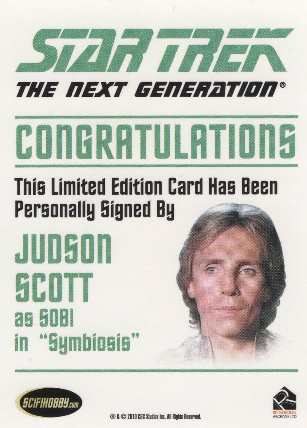 Judson Scott as Sobi Star Trek Hand Signed Autograph Photo Card