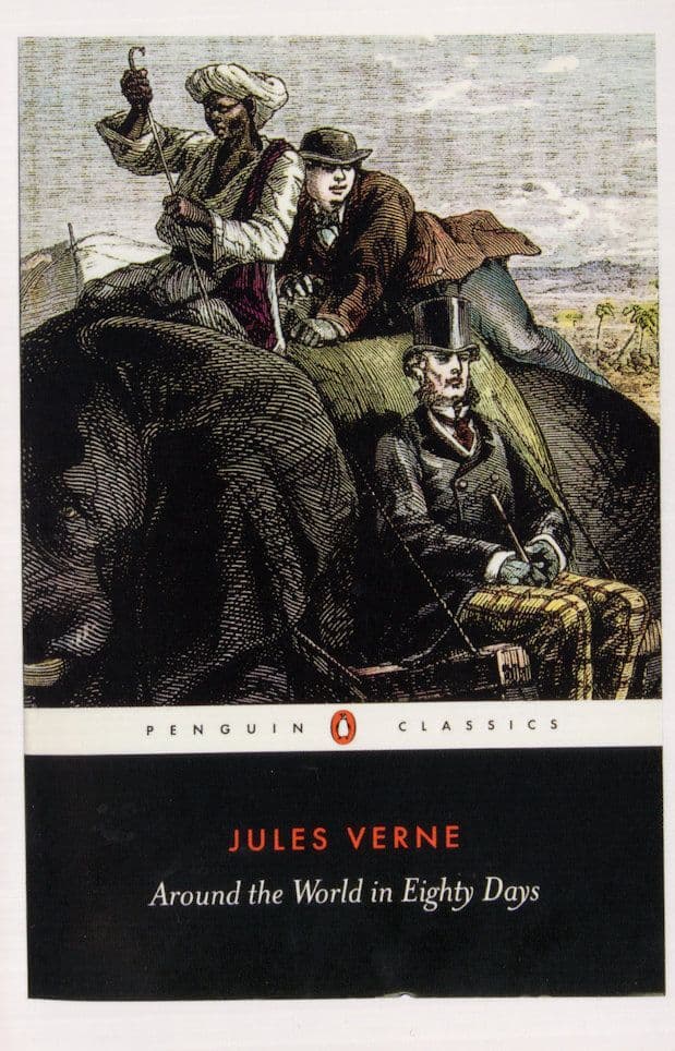 Jules Verne Around The World In Eighty Days Book Postcard