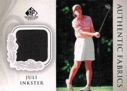 Juli Inkster Authentic Fabrics 2004 Upper Deck Real Golf Shirt Card