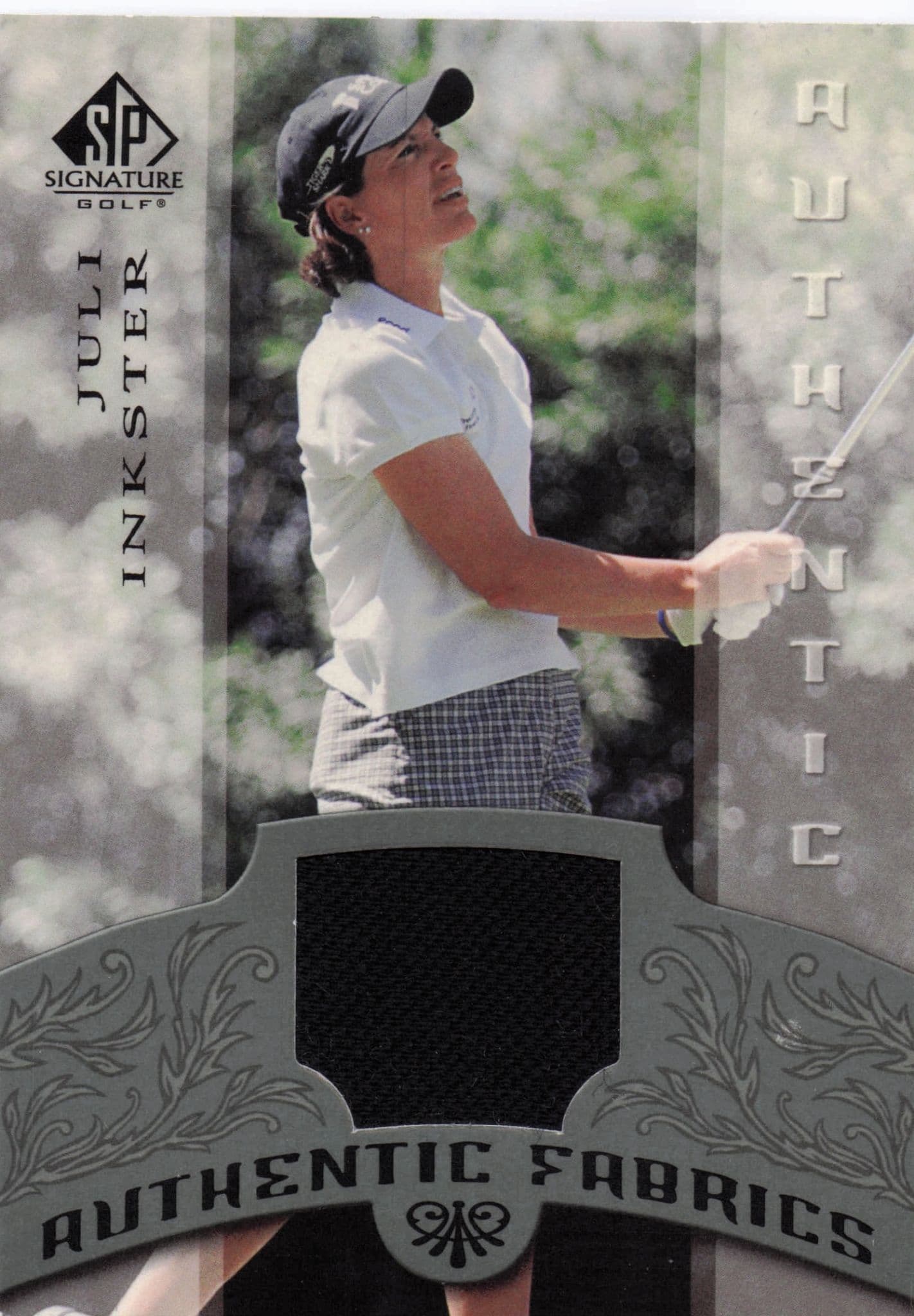 Juli Inkster Authentic Fabrics 2005 SP Golf Upper Deck Worn Shirt Card