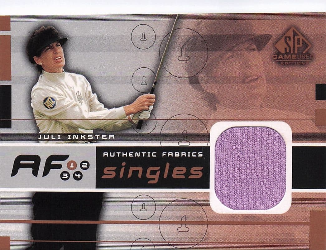 Juli Inkster Authentic Fabrics Singles 2003 Golf Upper Deck Worn Shirt Card