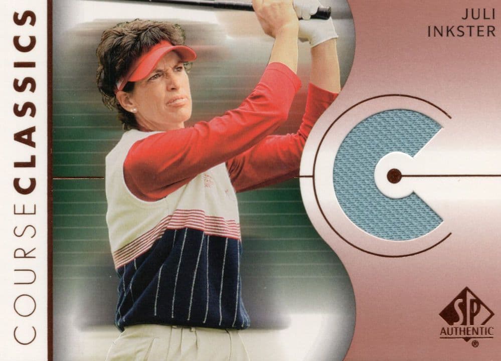 Juli Inkster Course Classics 2003 Authentic Worn PGA Tour Golf Shirt Card