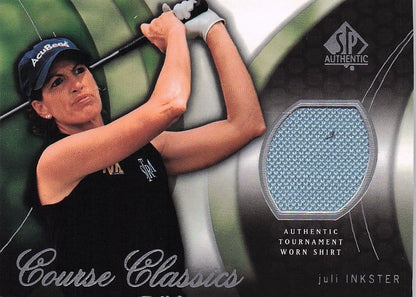 Juli Inkster Course Classics 2004 Authentic Tournament Upper Deck Golf Shirt Card