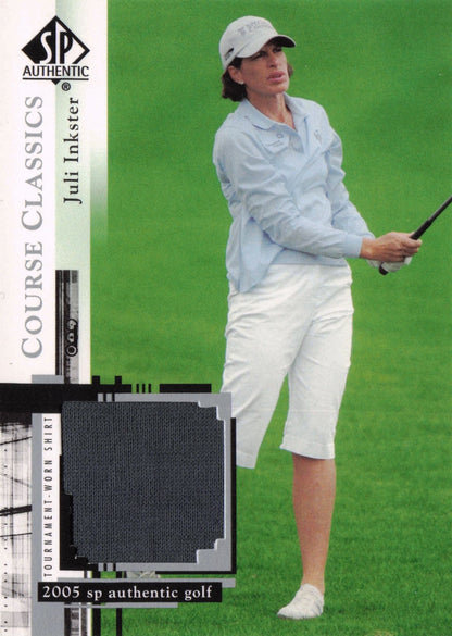 Juli Inkster Course Classics 2005 Golf SP Upper Deck Worn Shirt Card