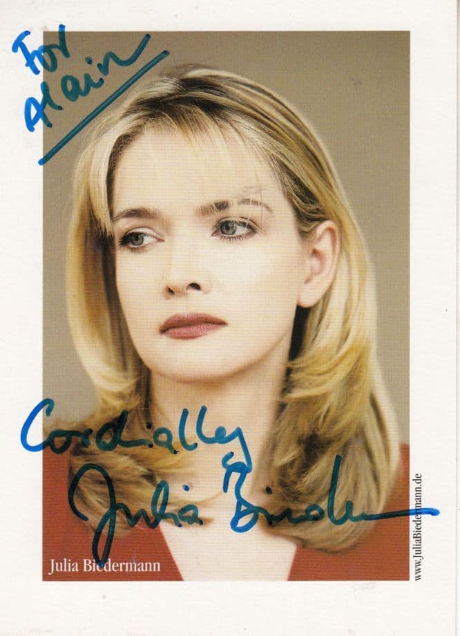 Julia Biedermann  Hand Signed Photo