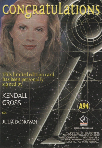 Julia Donovan SG-1 Stargate Hand Signed Photo Autograph Card
