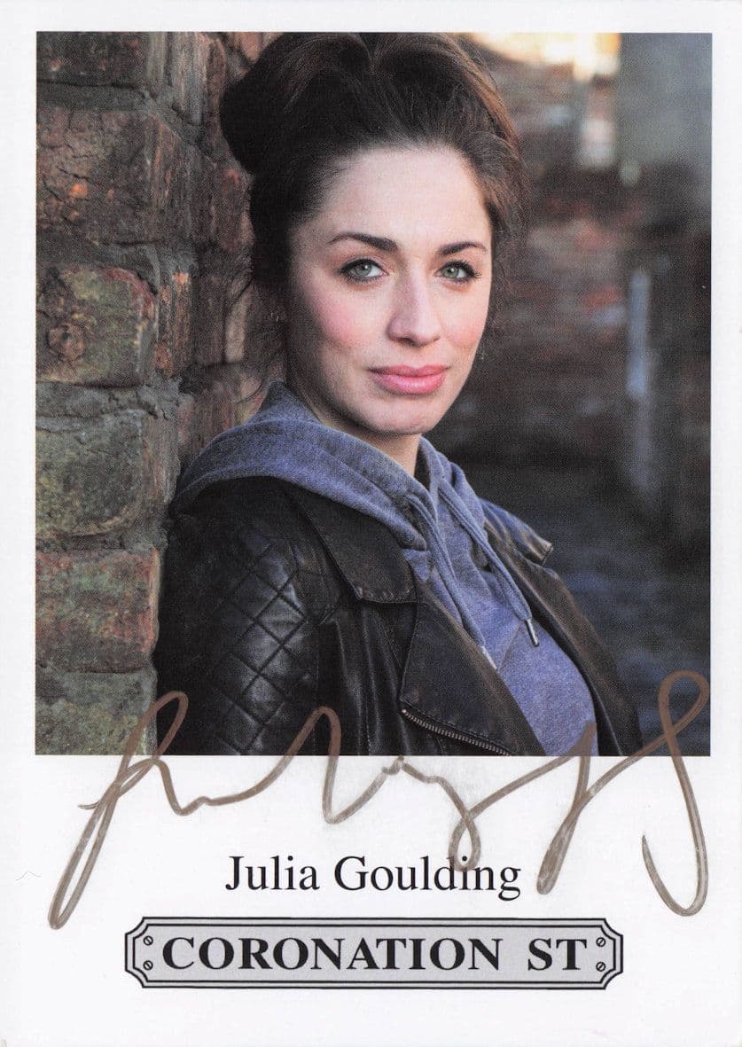Julia Goulding Coronation Street Hand Signed Cast Card Photo