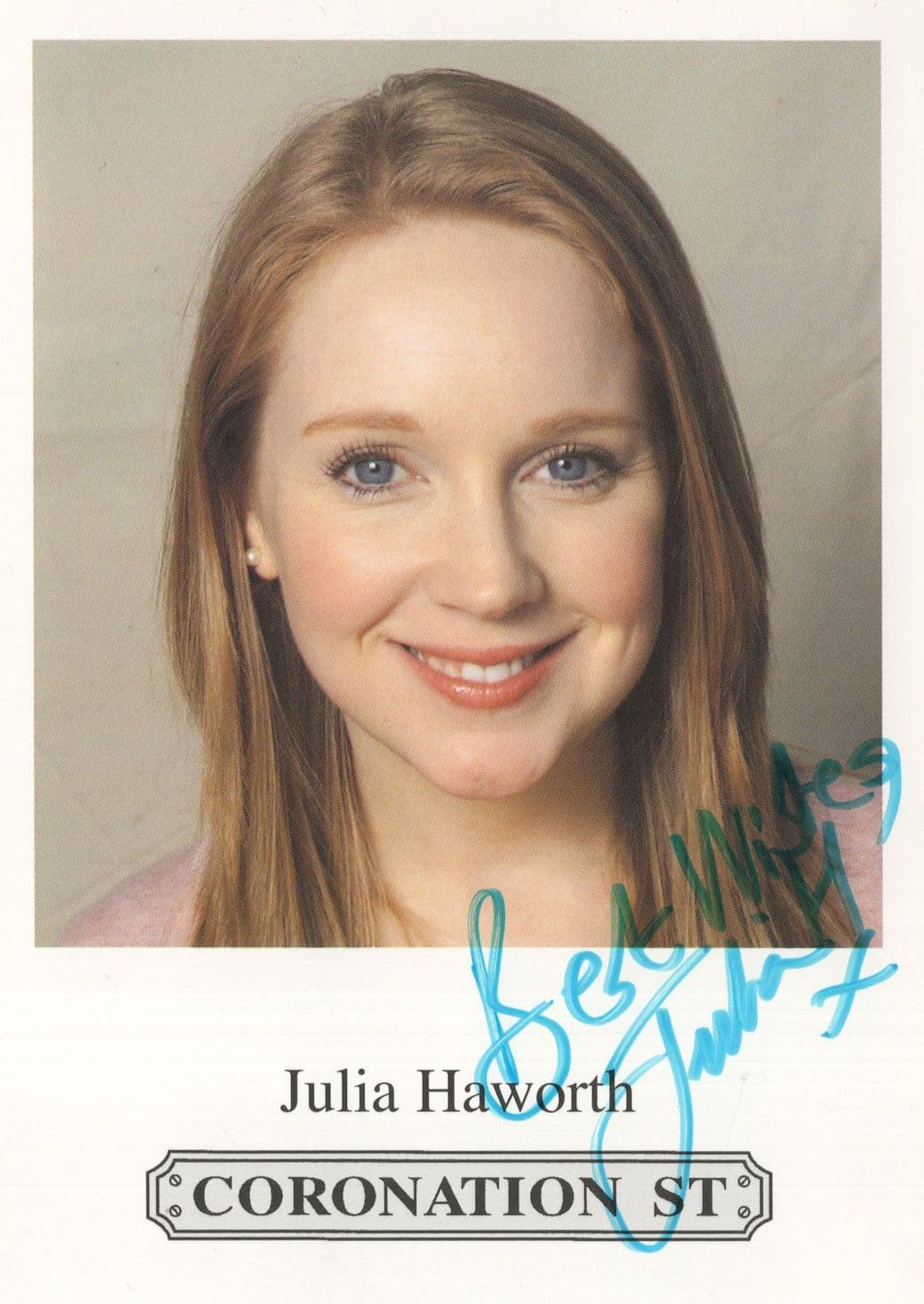 Julia Haworth Coronation Street Hand Signed Cast Card Photo