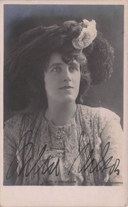 Julia Neilson Edwardian Actress Hand Signed Photo Postcard & MORE