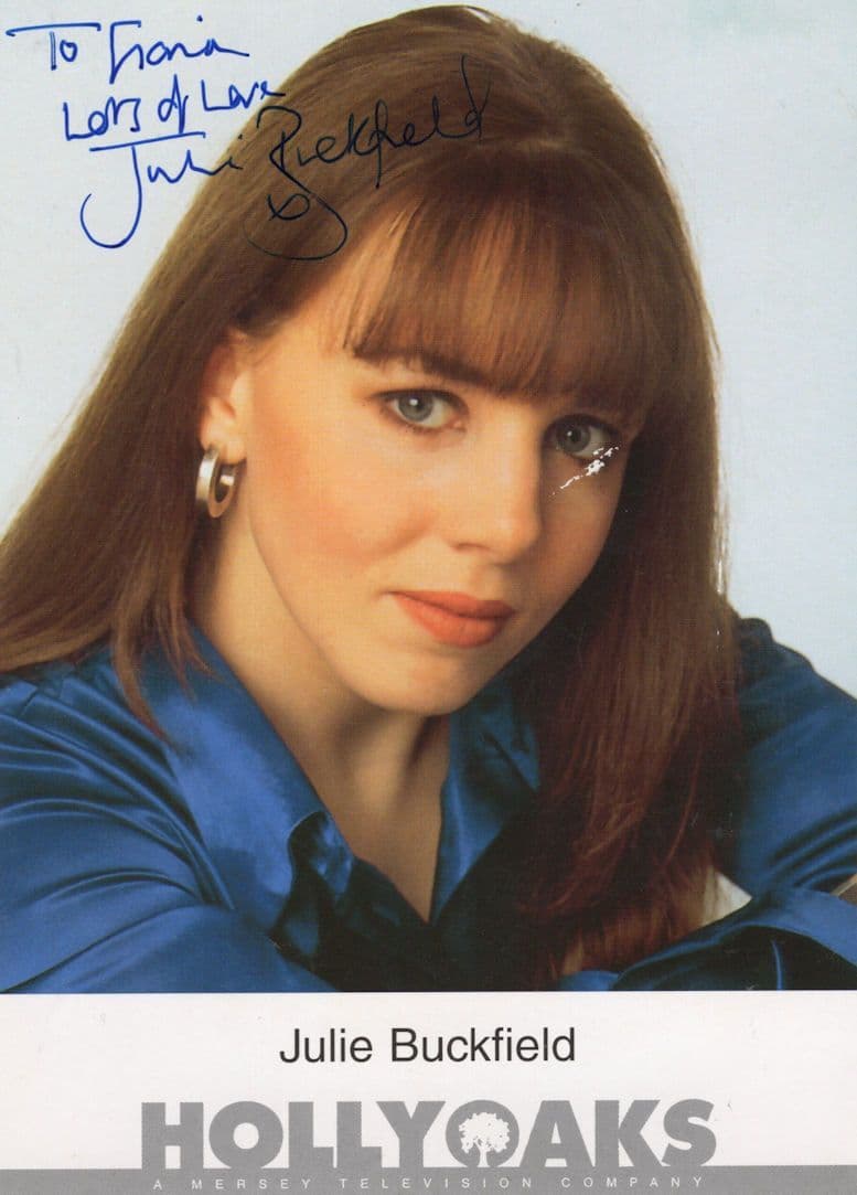 Julie Buckfield Hollyoaks Hand Signed Photo Please Read
