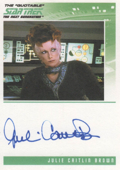 Julie Caitlin Brown as Vekor Star Trek Hand Signed Autograph Photo Card