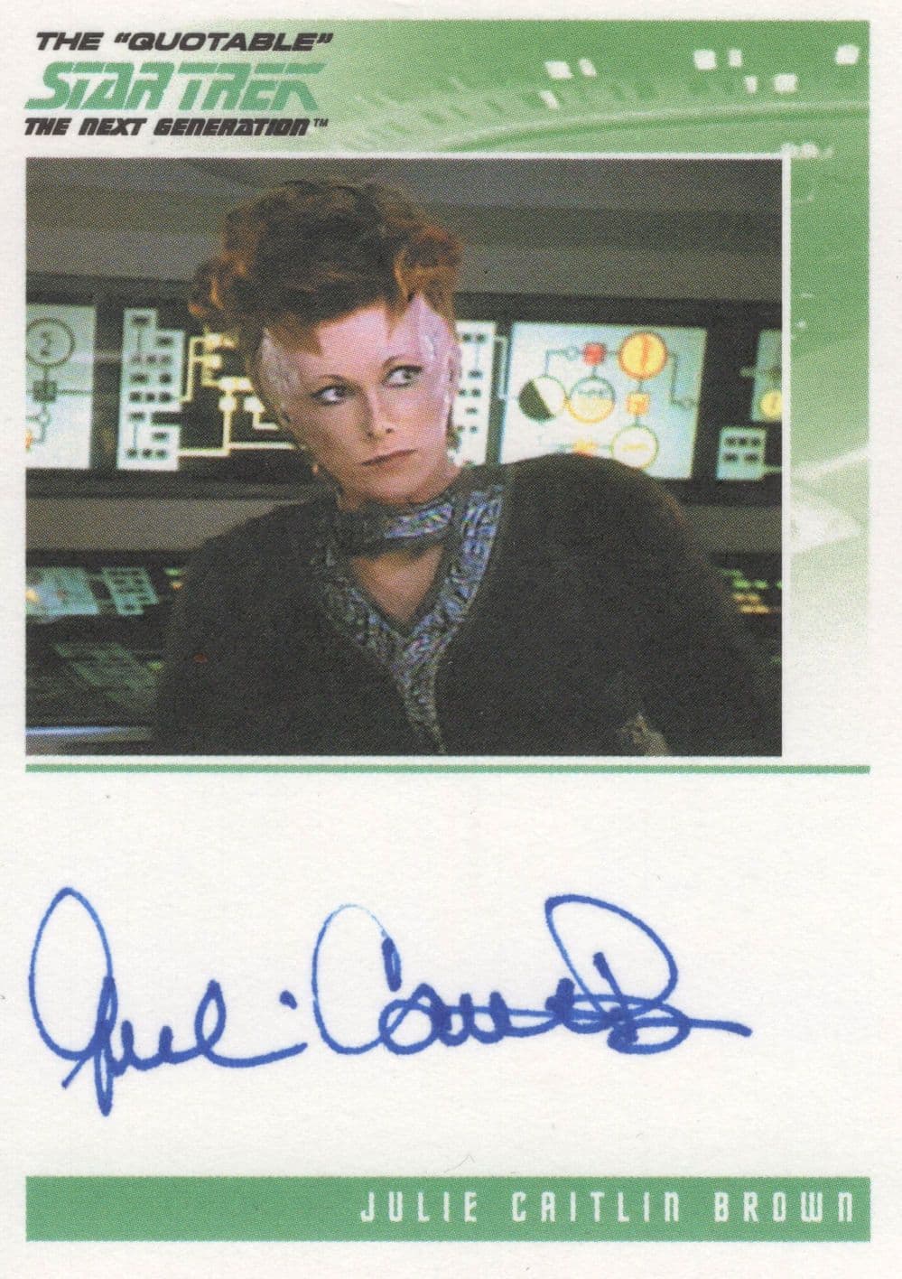 Julie Caitlin Brown as Vekor Star Trek Hand Signed Autograph Photo Card
