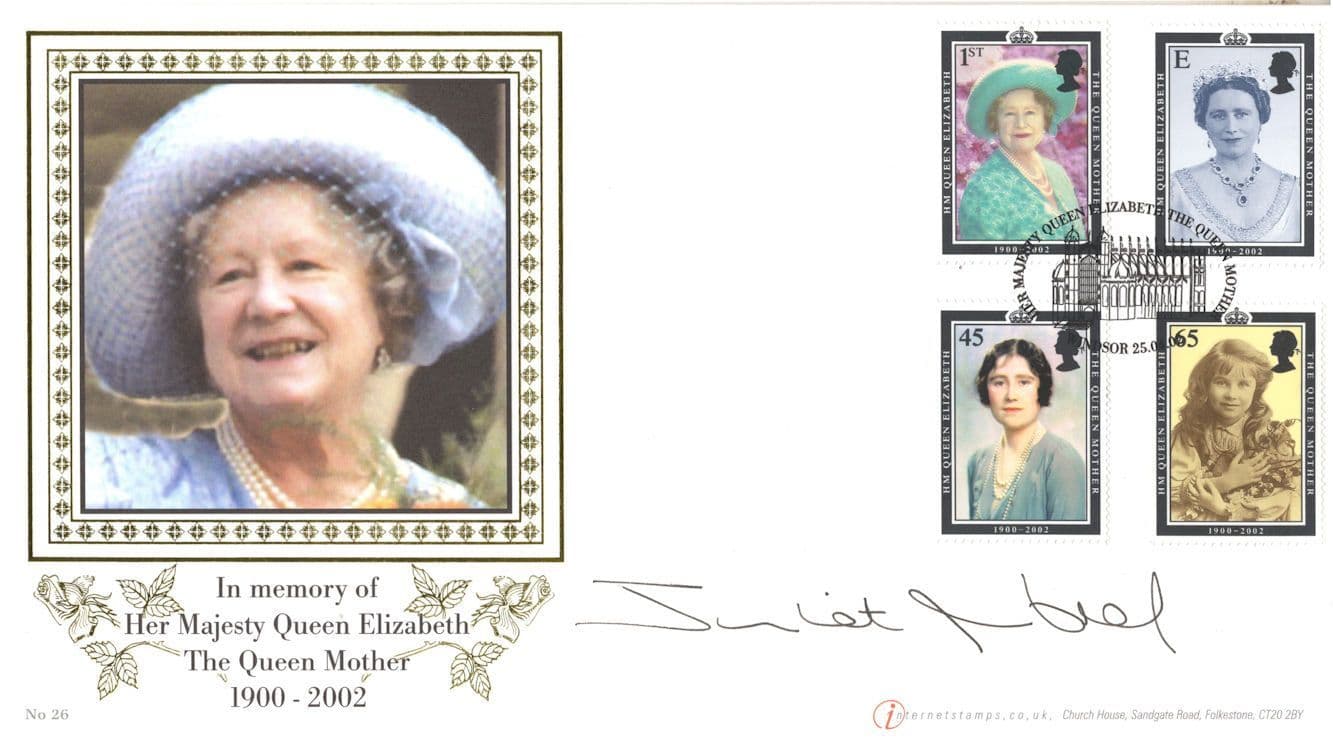 Juliet Aubrey of BBC Middlemarch Primeval The Queen Mother Hand Signed FDC