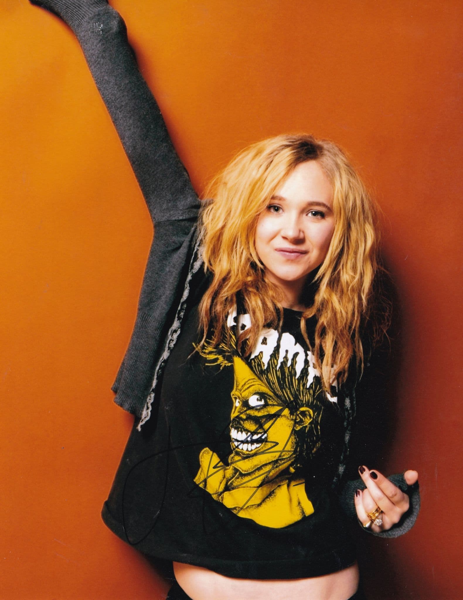 Juno Temple The Crammps Punk Rock Fashion Giant Hand Signed Photo