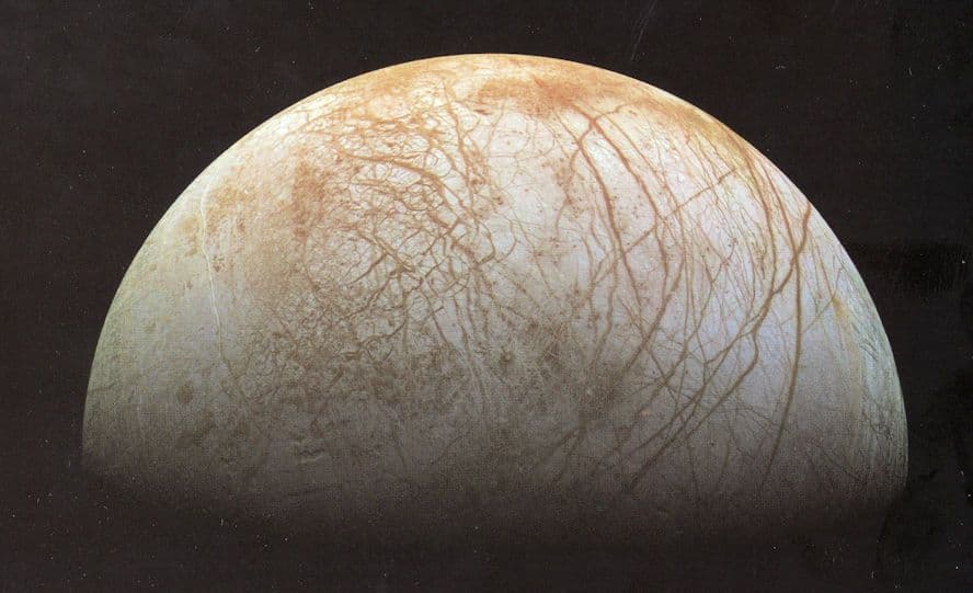 Jupiter Moon Europa Galileo Spacecraft Water Ice Salts Photo Postcard