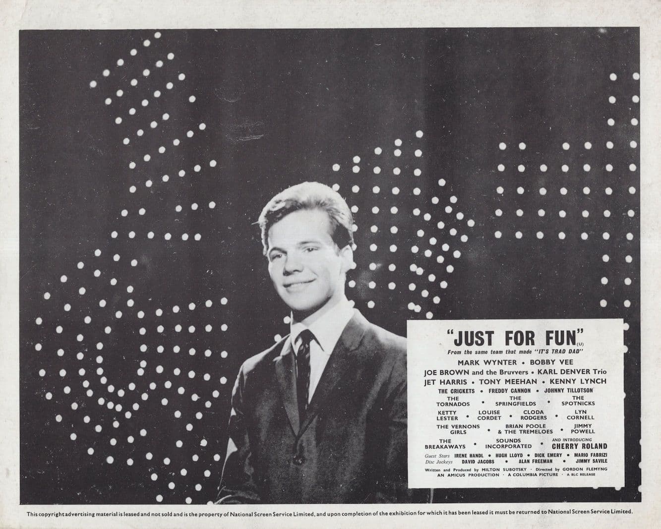 Just For Fun Bobby Vee Joe Brown Mary Wynter 10x8 Press Photo