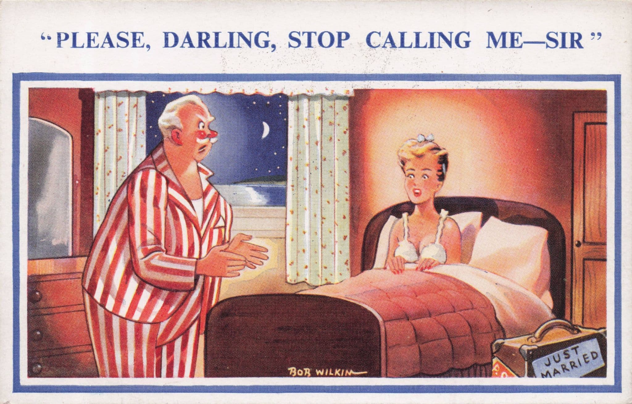 Just Married Stop Calling Me Sir Misgendered Old Comic Postcard
