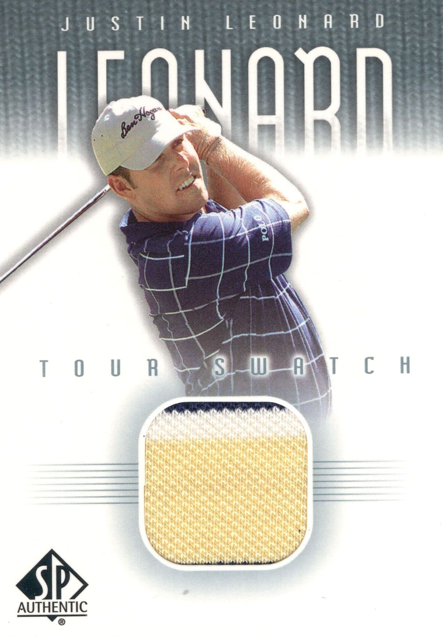 Justin Leonard Upper Deck Worn Shirt Golf Tour Rare Limited Relic Card