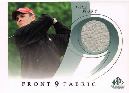 Justin Rose Front 9 Fabric 2002 Upper Deck Authentic Shirt Card