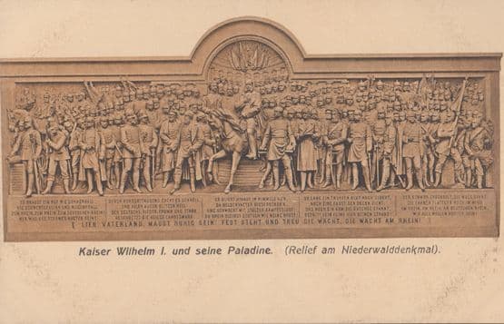 Kaiser WIlhelm Und Seine Palandine Painting Mural Antique Postcard