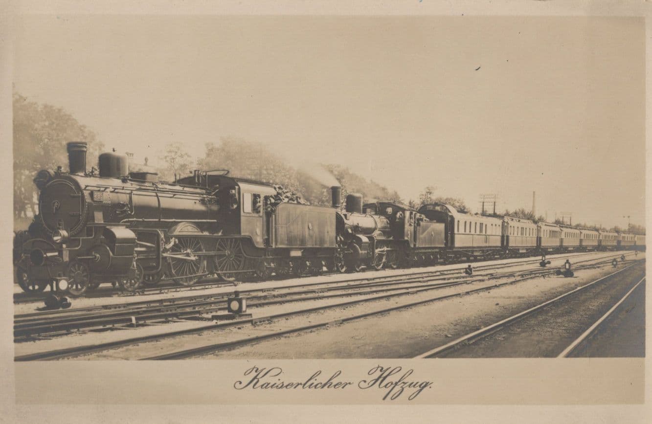Kaiserlicher Hofzug Eisenbahn Antique German Train Postcard