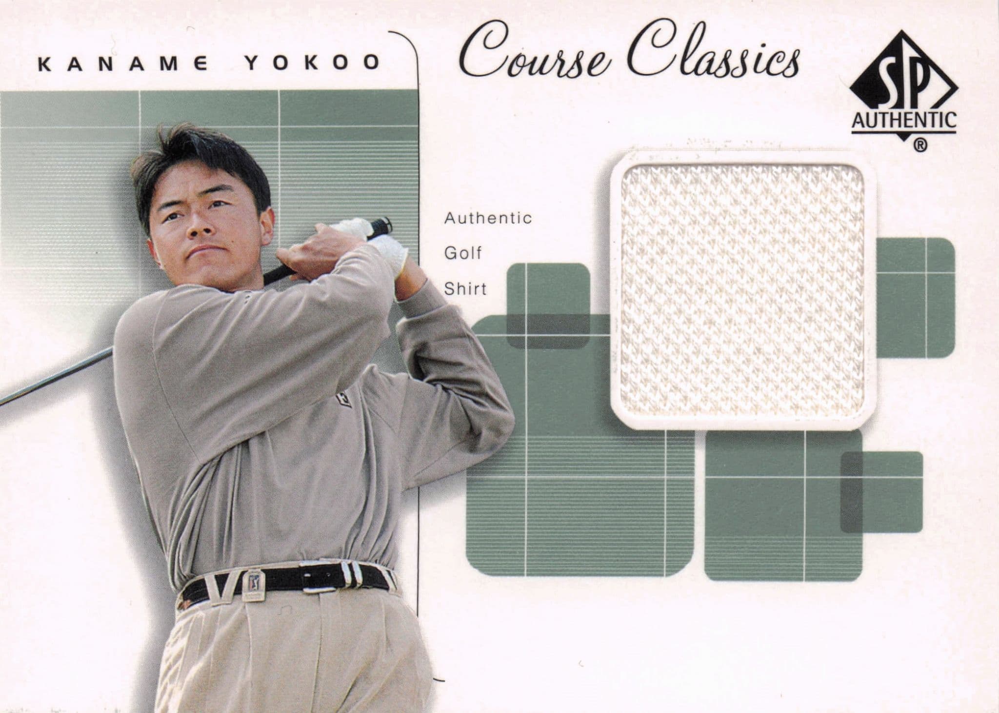 Kaname Yokoo Course Classics 2002 Authentic Worn PGA Tour Golf Shirt Card