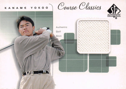 Kaname Yokoo Course Classics 2002 Authentic Worn PGA Tour Golf Shirt Card