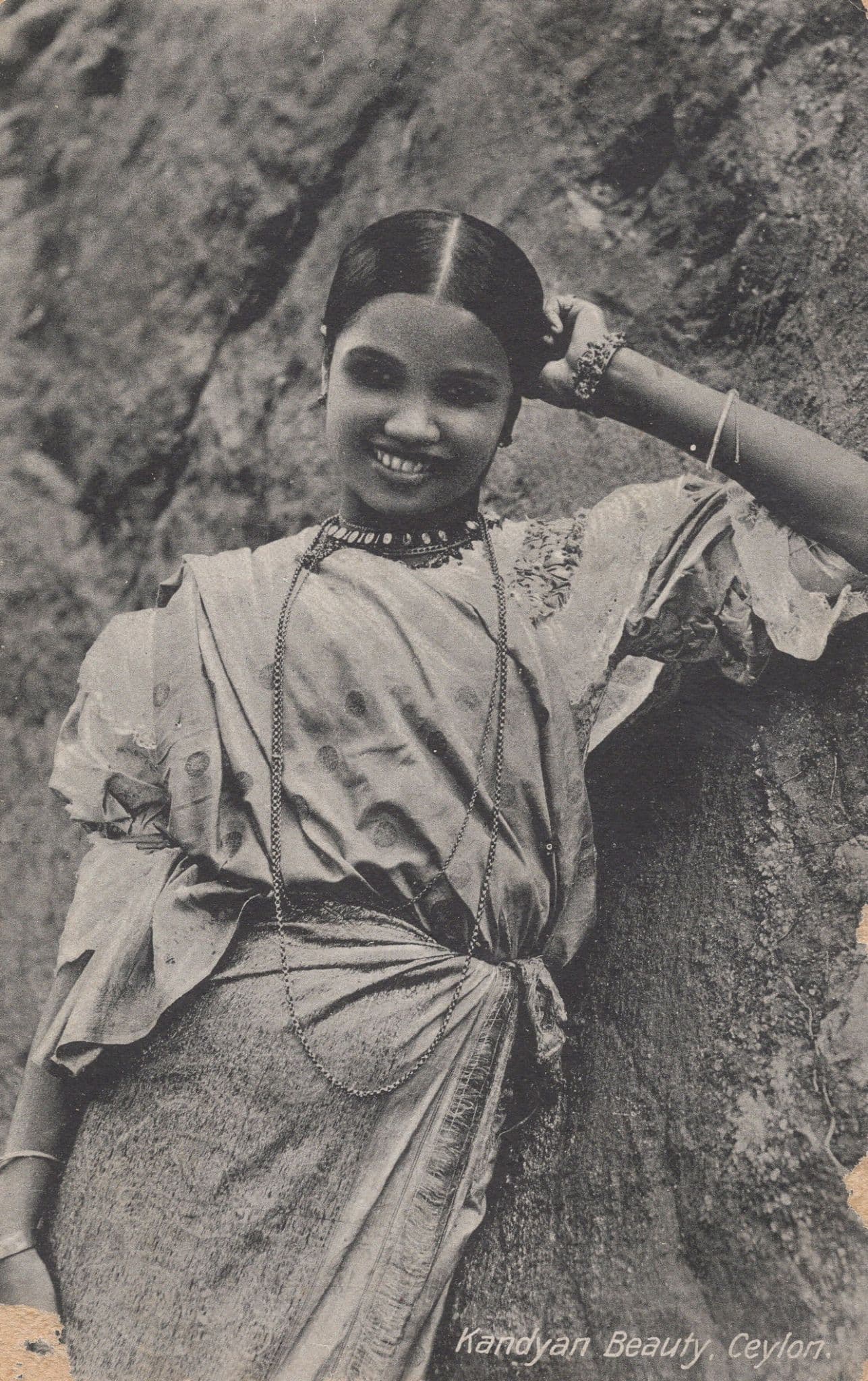 Kandyan Beauty Ceylon India Glamour Old Postcard