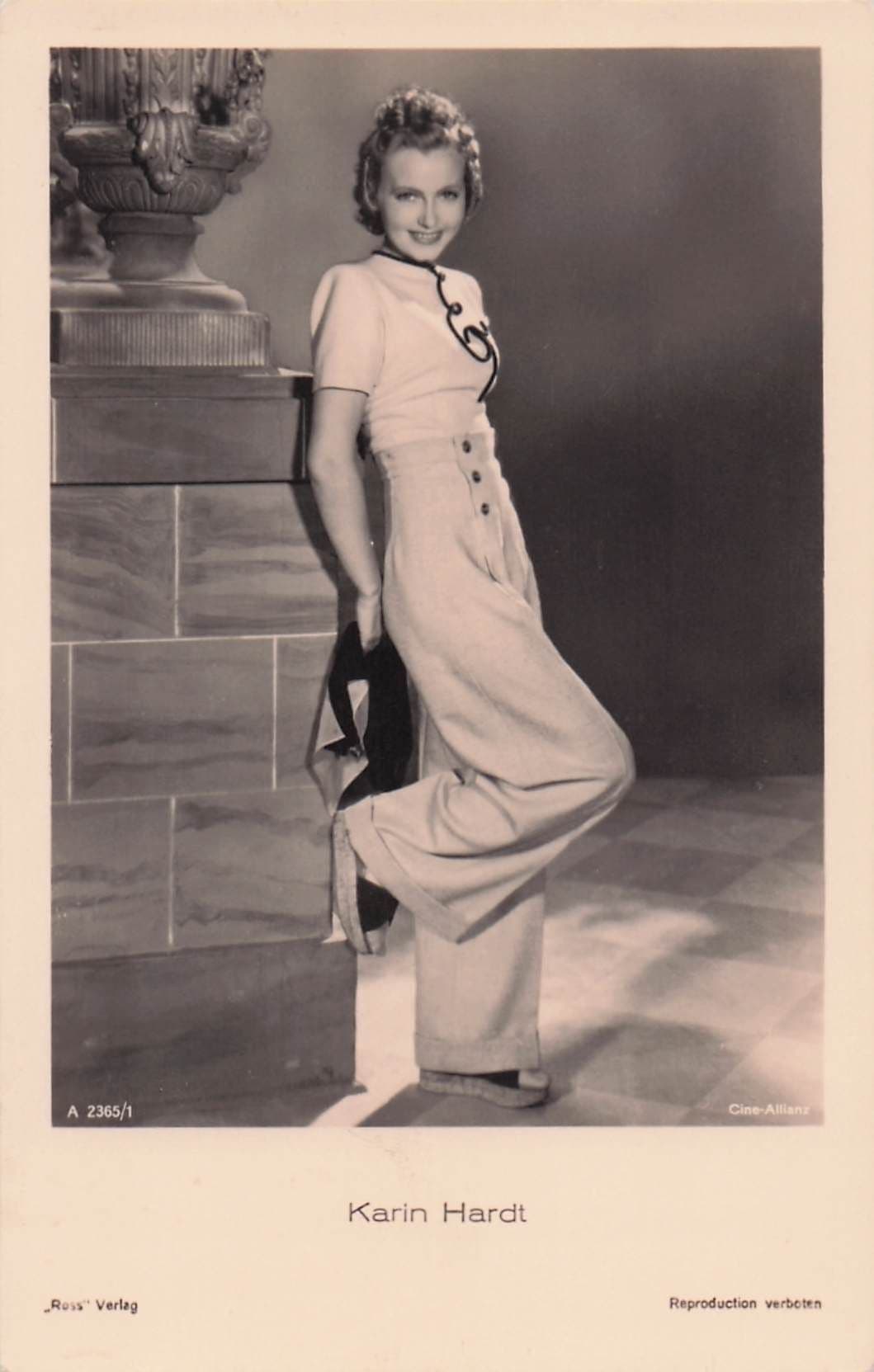 Karin Hardt Early German Film Actress Old RPC Postcard
