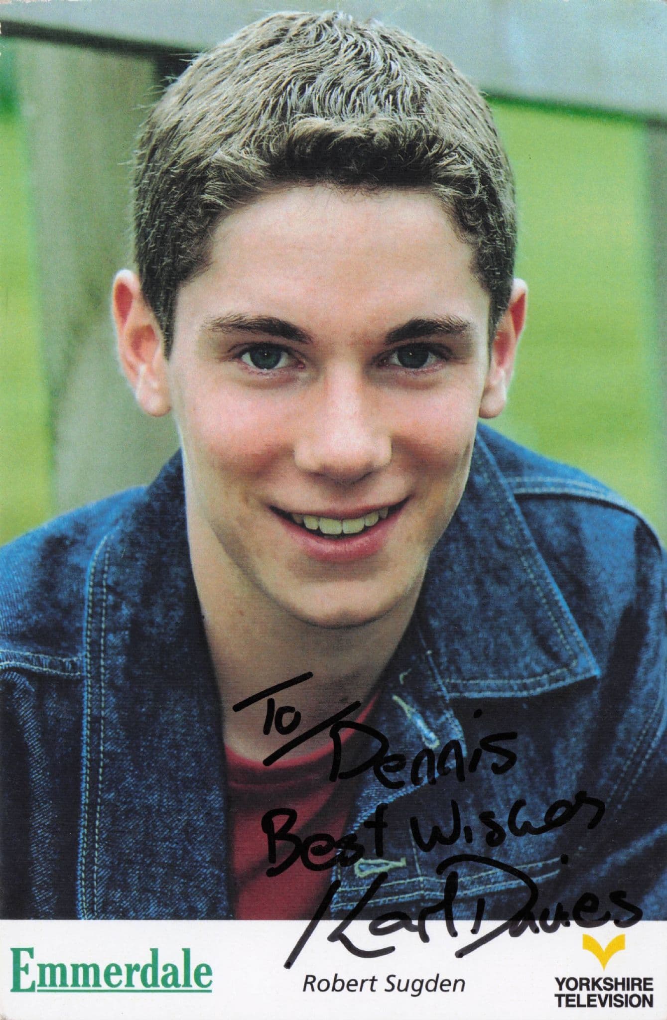 Karl Davies as Robert Sugden Emmerdale RARE ALT Hand Signed Photo