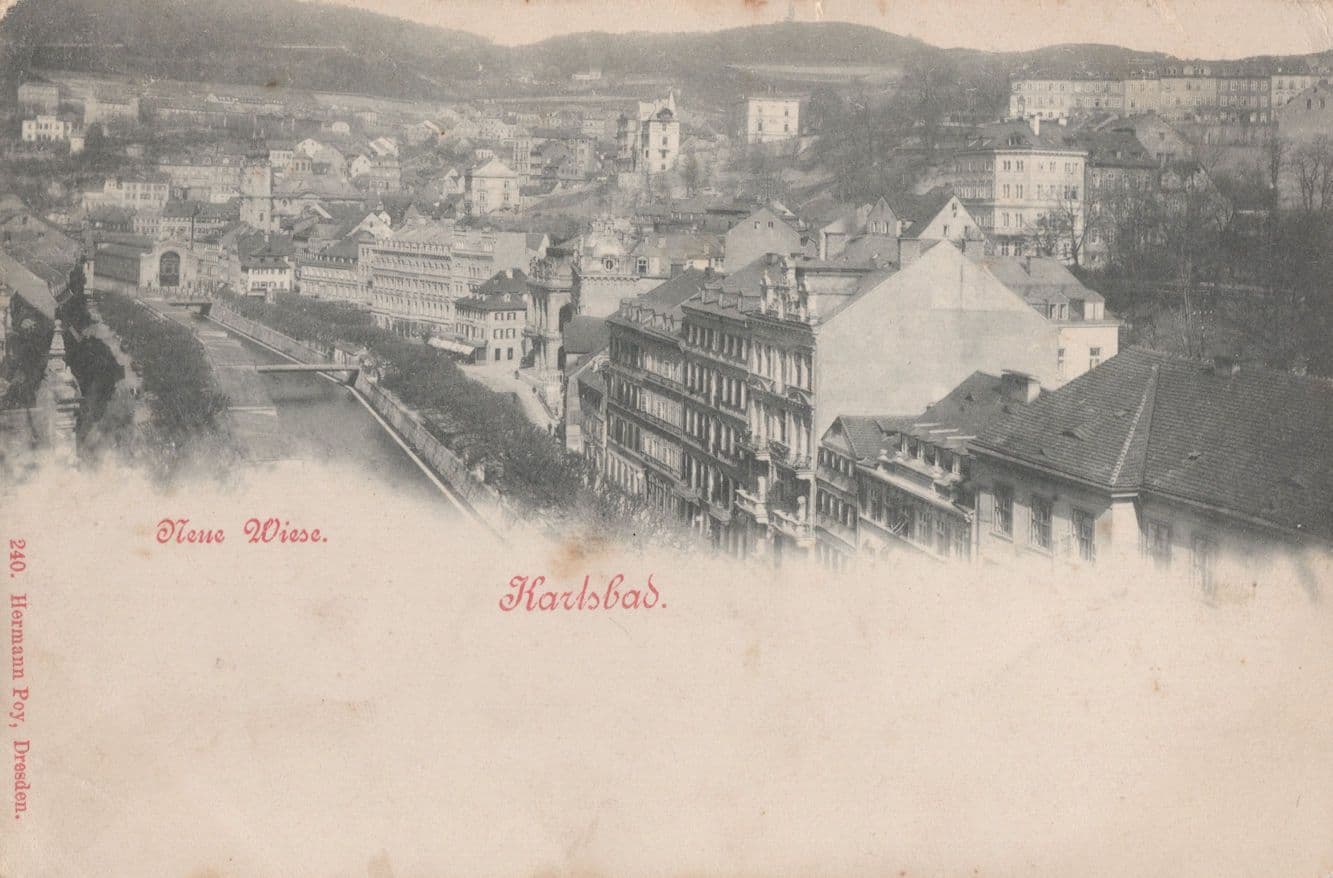 Karlsbad Neue Weise Antique Rare German Postcard