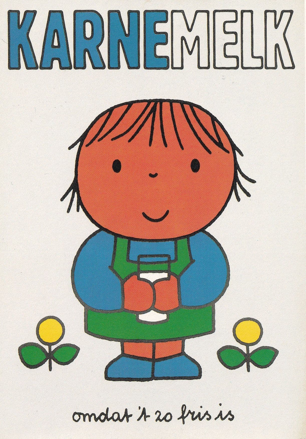 Karnemelk Dutch Dairy Milk Drink Advertising Art Postcard