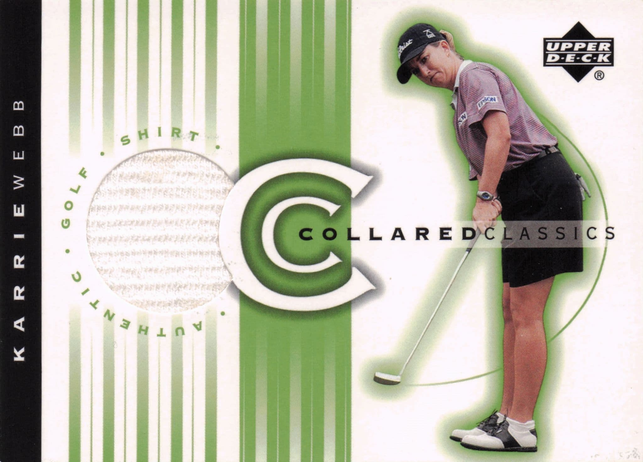 Karrie Webb Collared Classics 2003 Golf Shirt Relic Upper Deck Trade Card