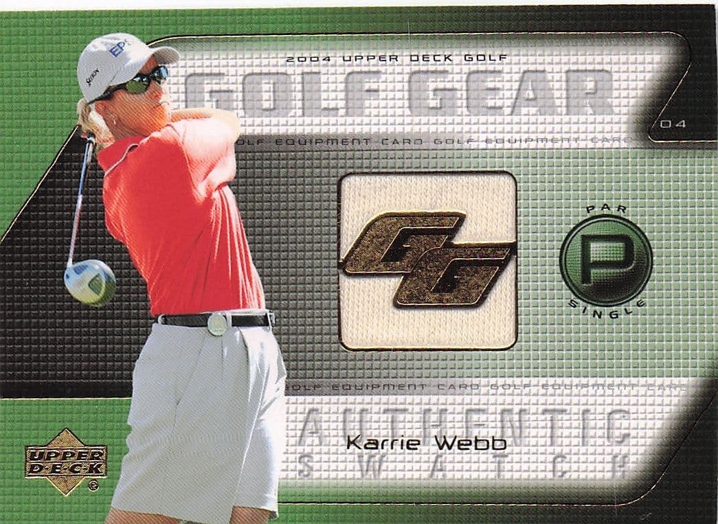 Karrie Webb Golf Gear Real Player Shirt Swatch Rare Upper Deck Card