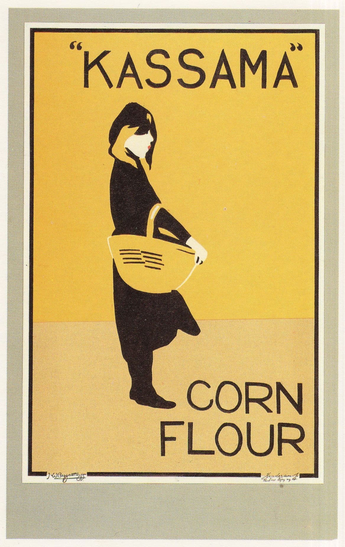 Kassama Corn Flour Food Old Poster Advertising Postcard