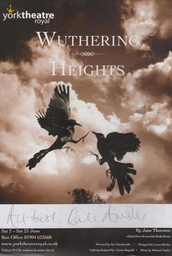 Kate Ambler Doctors Hopkinson Wuthering Heights Yorkshire Signed Theatre Flyer