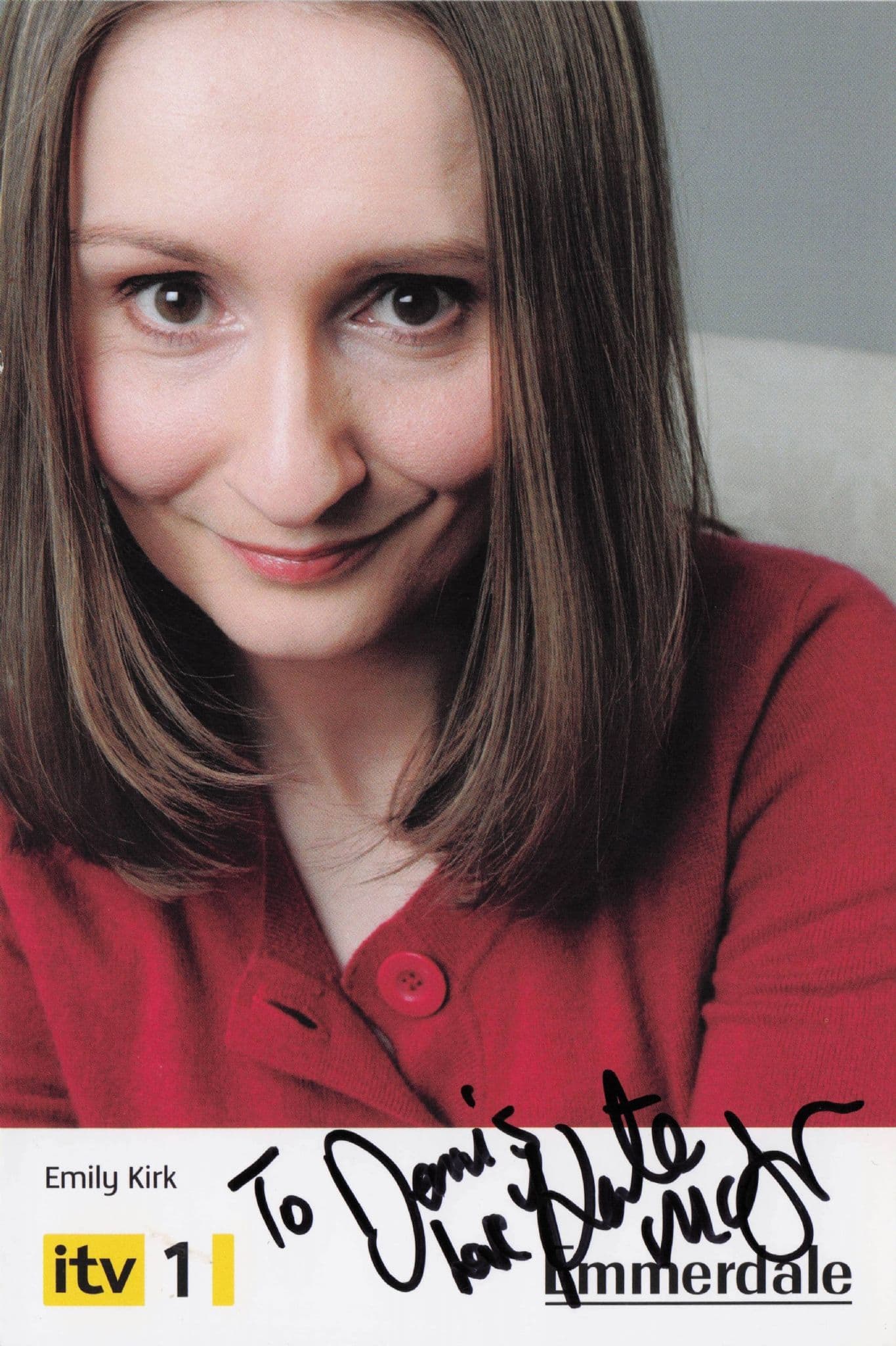 Kate McGregor Emily Kirk Rare ALT Emmerdale Hand Signed Cast Photo