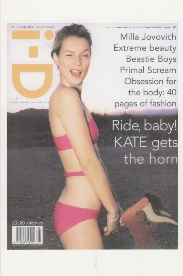 Kate Moss Supermodel 1997 Magazine Covergirl Photo Postcard