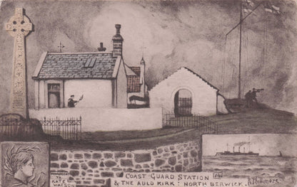 Kate Watson of North Berwick Coast Guard Station R Phillimore Old Postcard